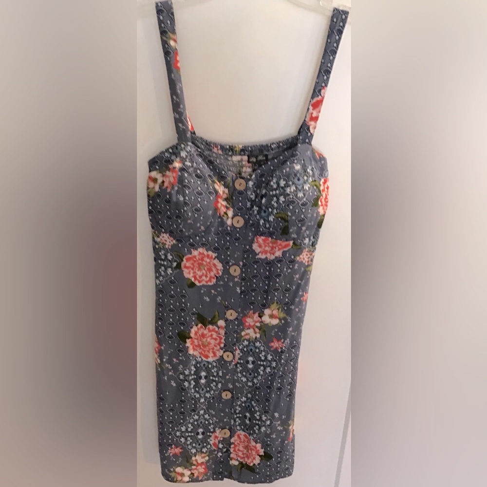 LILY ROSE blue floral dress size juniors L